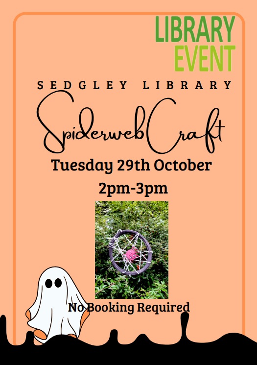 Sedgley Library - Spiderweb Craft